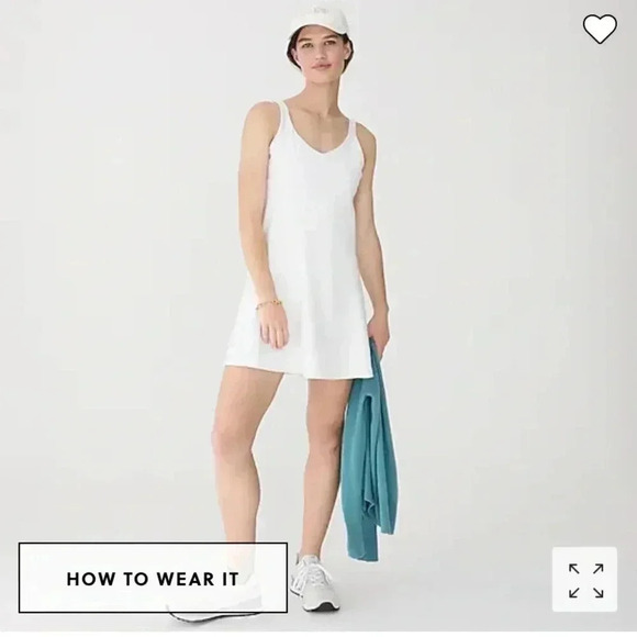 J. Crew Dresses & Skirts - J crew CloudStretch V-neck sports dress white